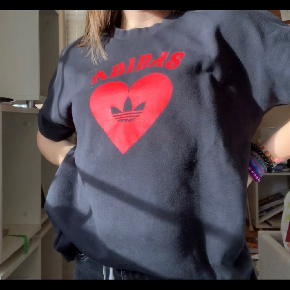 THIS ITEM IS SOLD! adidas red heart tee